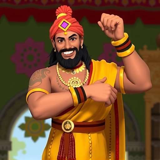 Ravi - Central Indian Spice Warrior Ravi - Central Indian character in Cumin Legends Spice Champions wearing traditional Rajasthani attire